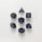 Dice 7-set Galaxy (16mm) Clear Night Sky / Silver