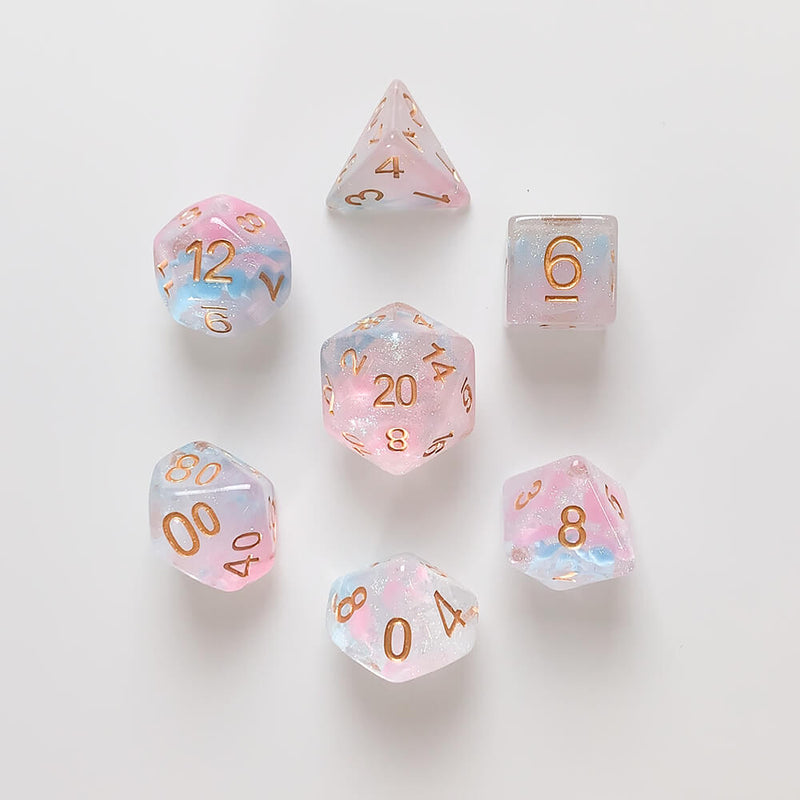 Dice 7-set Village (16mm) Flare of Ambition / Gold