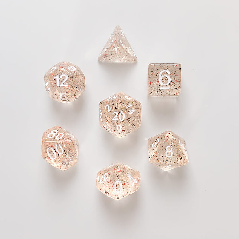 Dice 7-set Galaxy (16mm) Little Stars / White