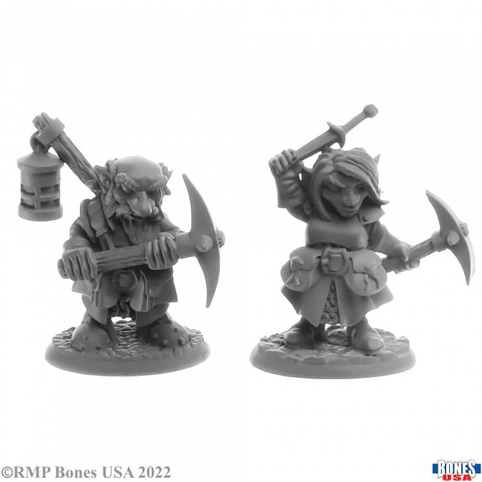 Mini - Reaper Bones USA 30062 Deep Gnome Heroes (2ct)