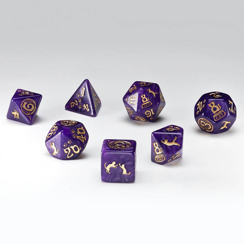 Dice 7-set Cats (16mm) Purrito