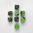 Dice Set 8d6 MTG Counters -1/-1 (16mm) Pearl Green Black / Gold