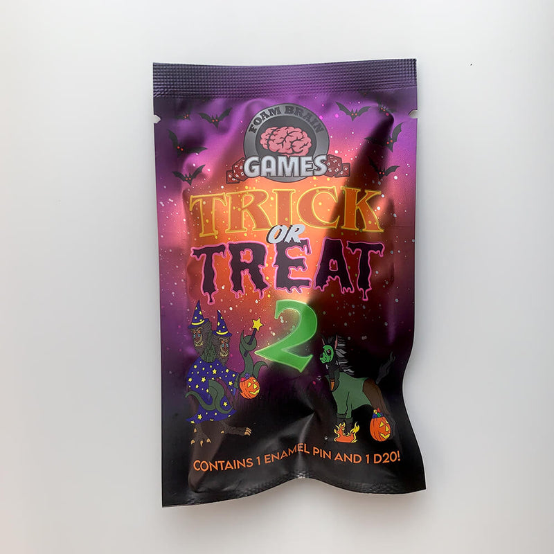 Mystery Loot Dice Metal d20 + Enamel Pin : Trick or Treat 2