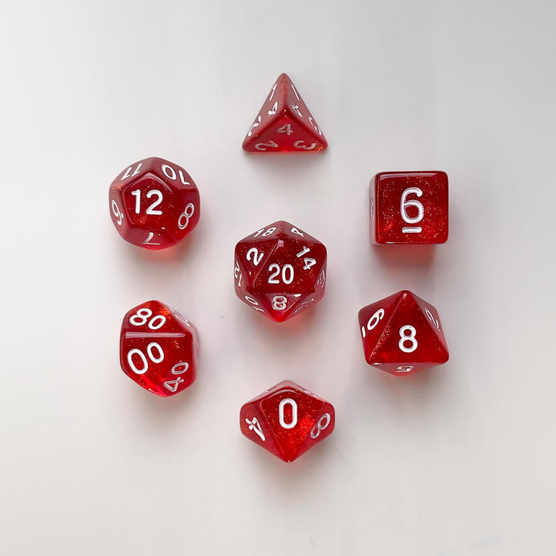 Dice 7-set Forest (16mm) Rabbit's Eye / White