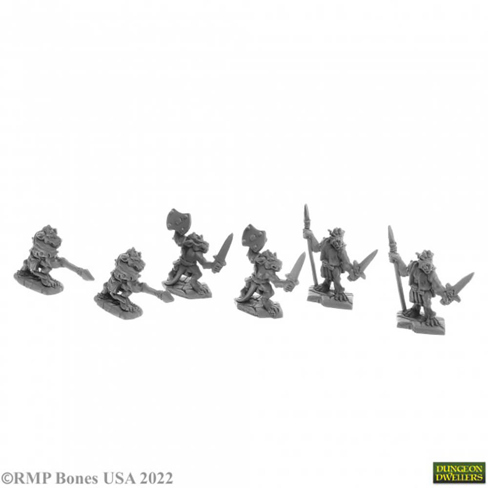 Mini - Reaper Bones USA 07057 Bloodscale Kobolds (6ct) — Twenty Sided
