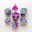 Dice 7-set Galaxy (16mm) Stars Shine / White