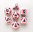 Dice 7-set Ancient (16mm) Pink / White