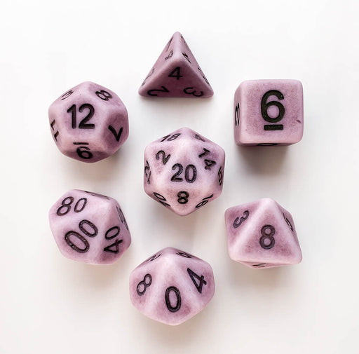 Dice 7-set Ancient (16mm) Lavender / Black