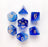 Dice 7-set Galaxy (16mm) Blue Milky / Gold