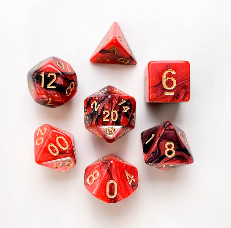 Dice 7-set Village (16mm) Jokers Wild / Gold