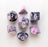 Dice 7-set Village (16mm) Blueberry Smoothie / White