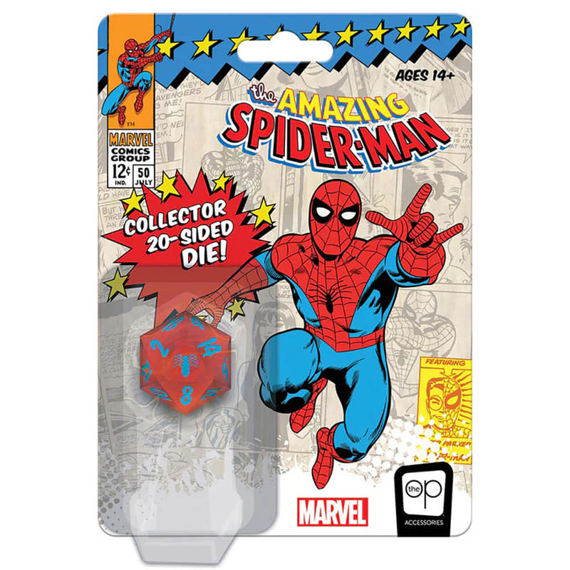 Polyhedral Dice Oversized Spider-Man d20 Opaque (36mm) Red / Blue