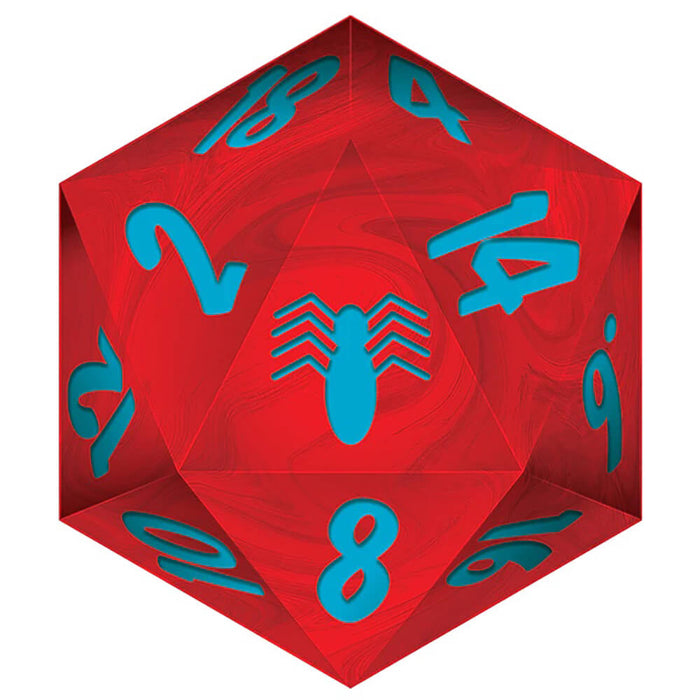 Polyhedral Dice Oversized Spider-Man d20 Opaque (36mm) Red / Blue
