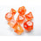 Dice 7-set Lab Borealis (16mm) 30052 Blood Orange / White