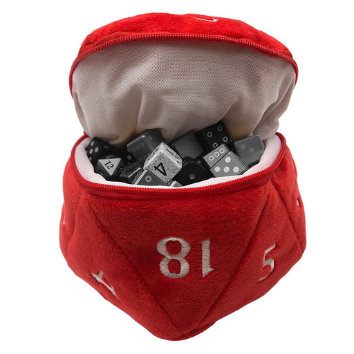 Dice Bag Plush d20 (6x6x6in) Red