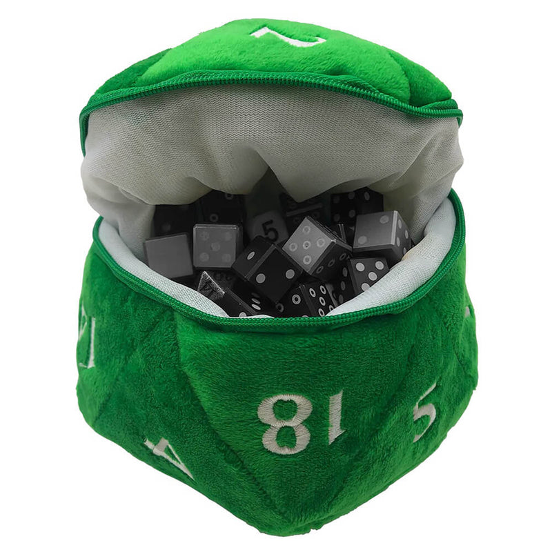 Dice Bag Plush d20 (6x6x6in) Green