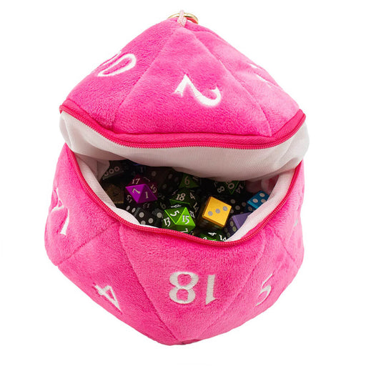 Dice Bag Plush d20 (6x6x6in) Hot Pink