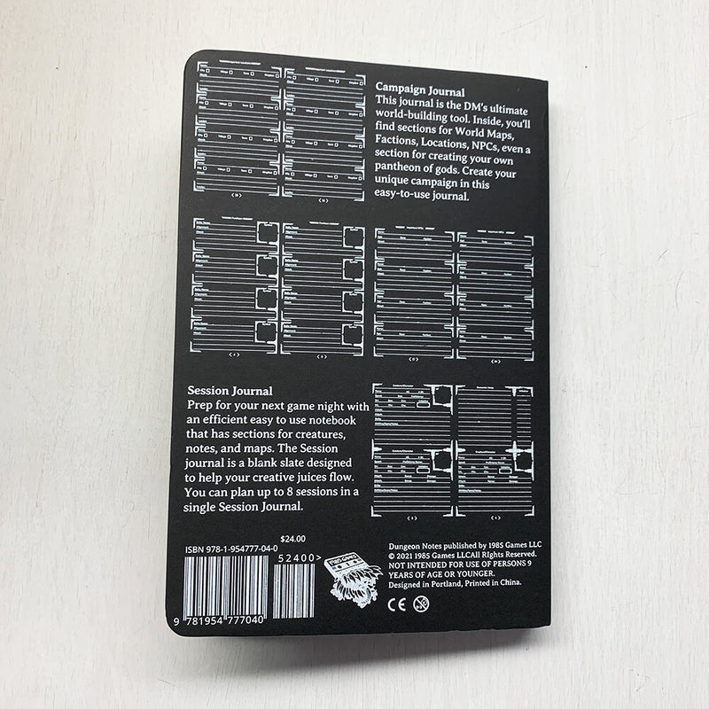 Journal Dungeon Notes : DM (3ct)