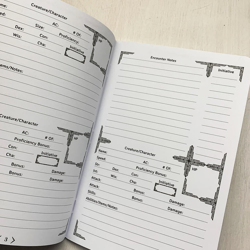 Journal Dungeon Notes : DM (3ct)