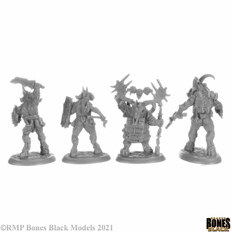 Mini - Reaper Bones Black 44152 Beastmen (4ct)