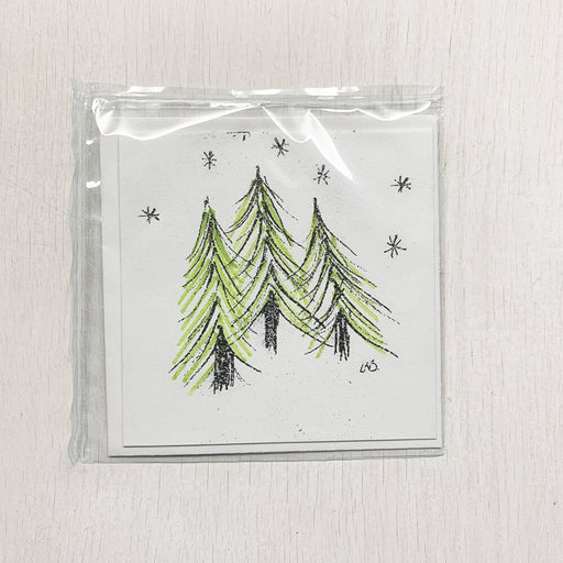 Greeting Card (3x3in) Holiday Trees