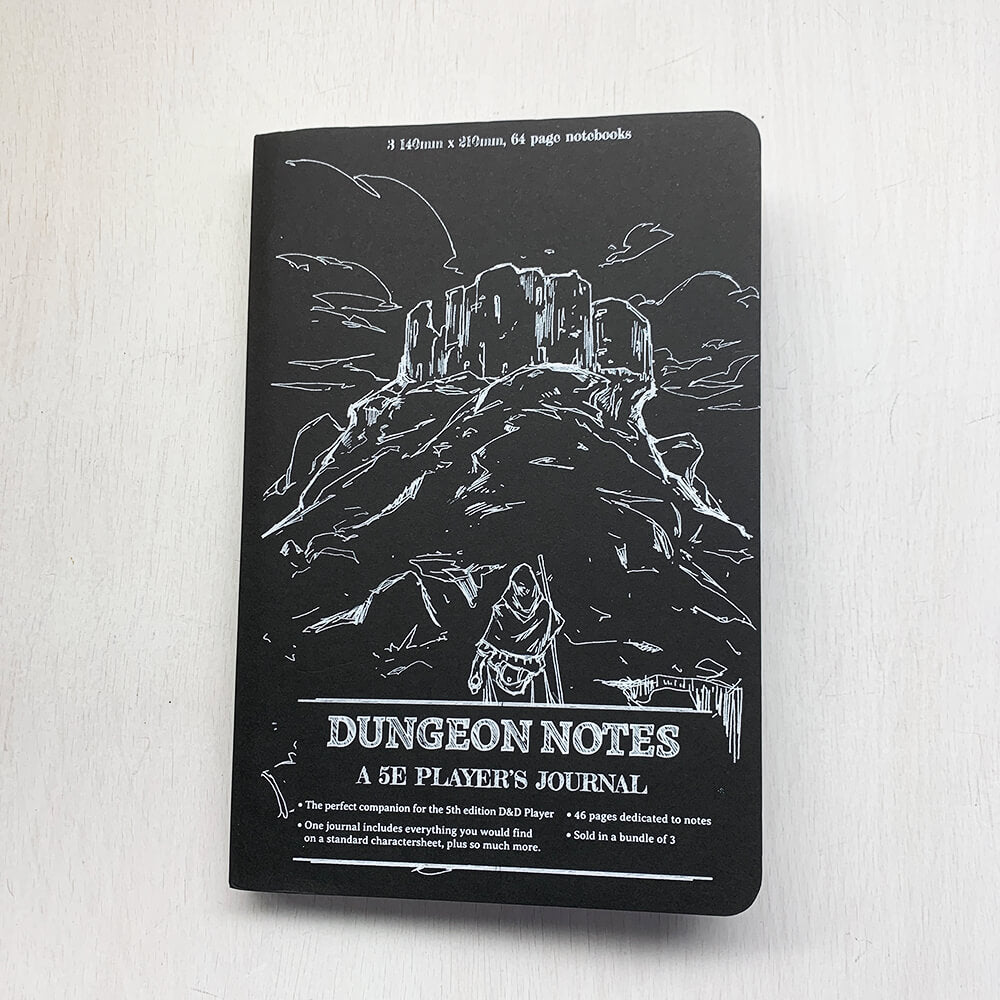 Journal Dungeon Notes : Player (3ct) Black — Twenty Sided™