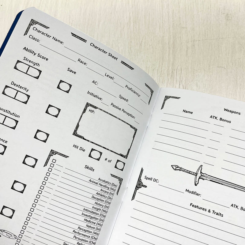 Journal Dungeon Notes : Player (3ct) Blue