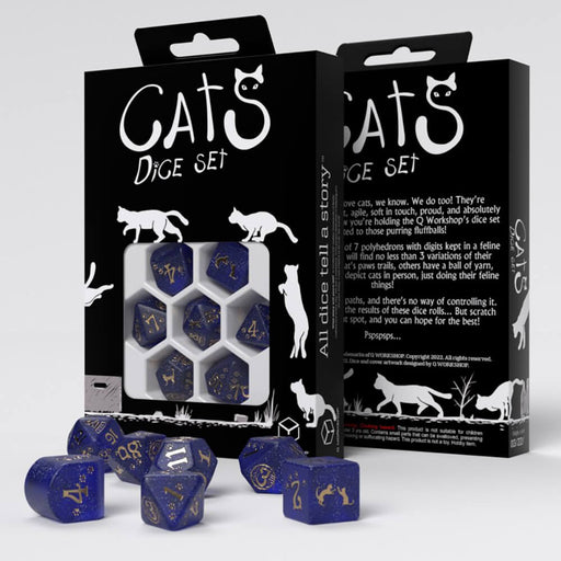 Dice 7-set Cats (16mm) Meowster