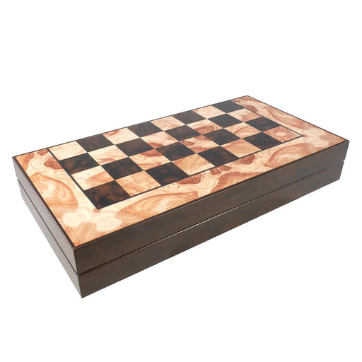 Backgammon, Checkers (15in) Folding Ashwood
