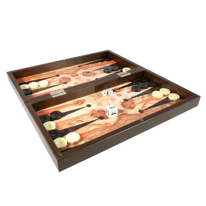 Backgammon, Checkers (15in) Folding Ashwood