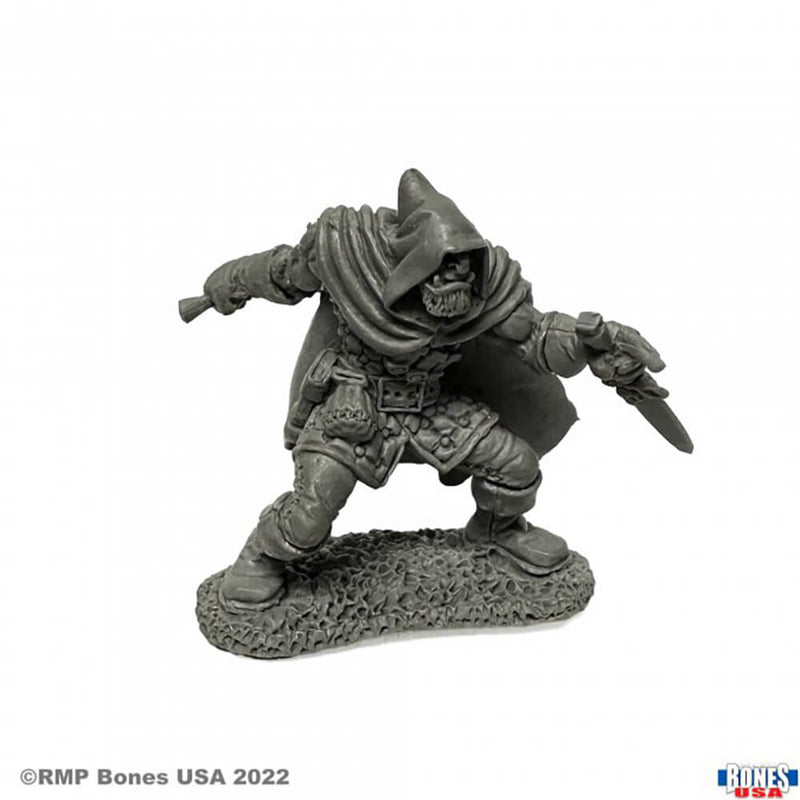 Mini - Reaper Bones USA 30085 Rogan Half-Orc Thief (Rogue)