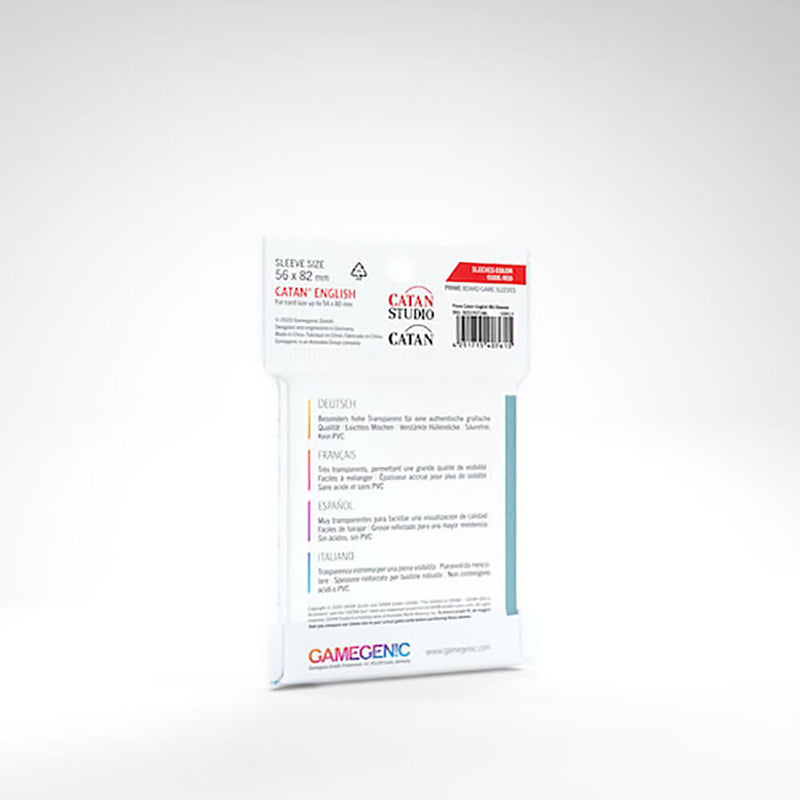 Sleeves Gamegenic Catan (Red 56x82mm 50ct) Clear