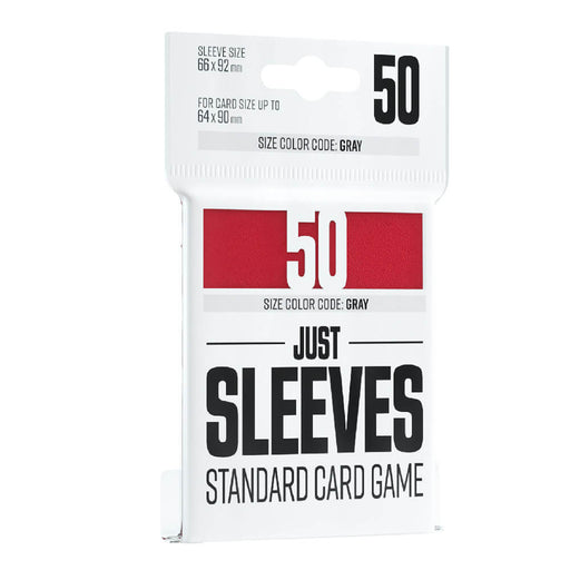 Sleeves Gamegenic Just Sleeves (Gray 66x92mm 50ct) Red