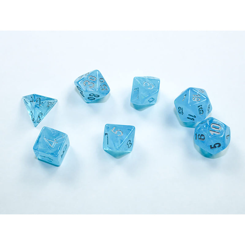 Dice 7-set Mini Luminary (10mm) 20566 Sky / Silver