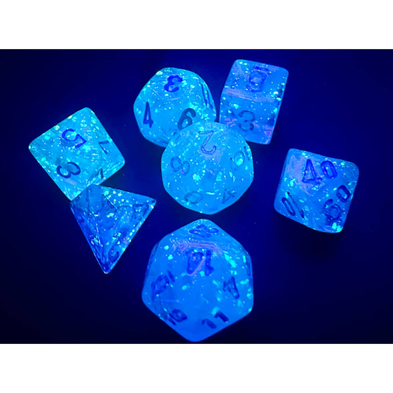 Dice 7-set Mini Luminary (10mm) 20566 Sky / Silver
