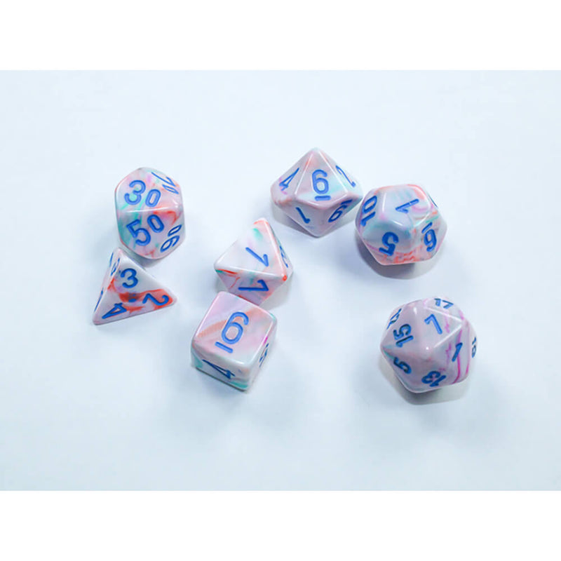 Dice 7-set Mini Festive (10mm) 20544 Pop Art / Blue