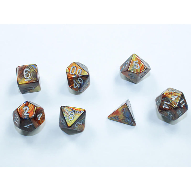 Dice 7-set Mini Lustrous (10mm) 20493 Gold / Silver