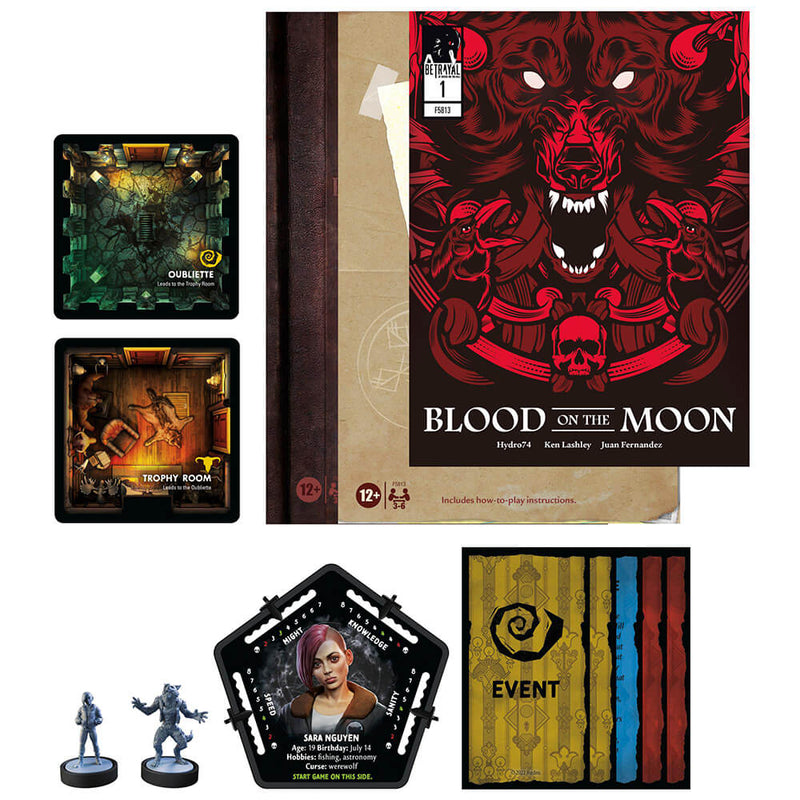 Betrayal at House on the Hill (3rd Ed) Expansion : Betrayal the Werewolf's Journey Blood on the Moon