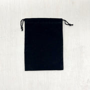 Dice Bag (5x7in) Velvet Black / 20sided Logo White