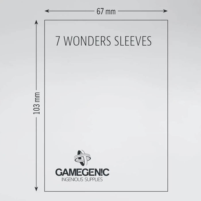 Sleeves Gamegenic 7 Wonders (Brown 67x103mm 80ct) Clear