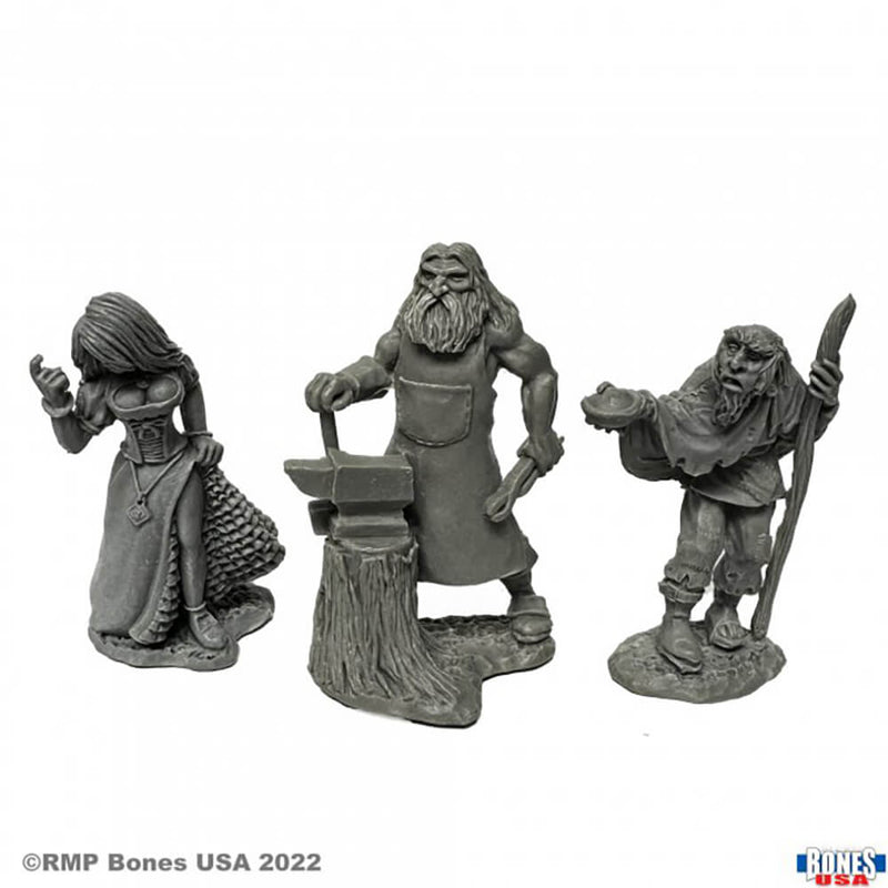 Mini - Reaper Bones USA 30087 Townsfolk (3ct)