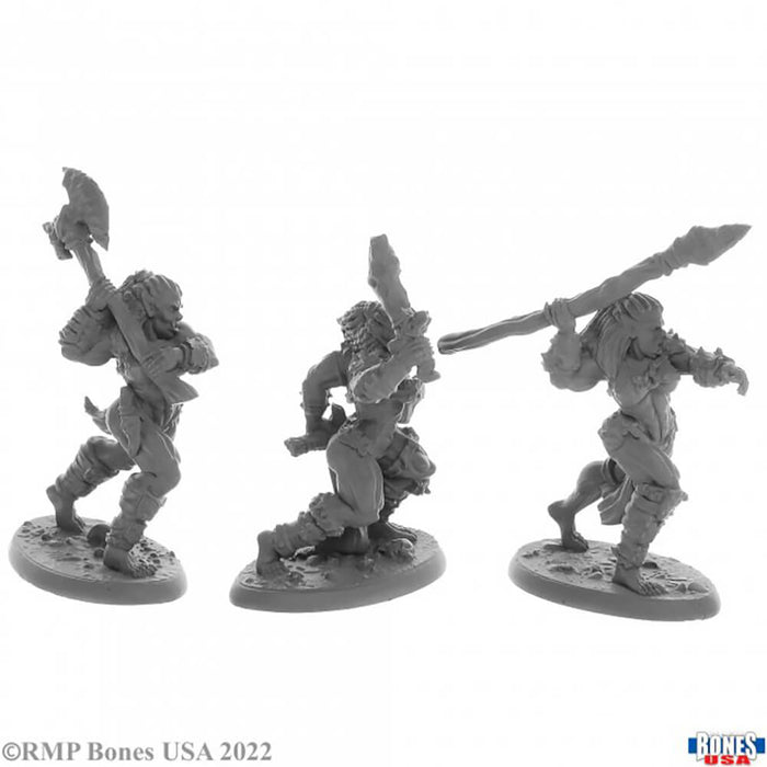 Reaper Mini Bloodstone Gnome Warriors (3 Pack) - Unpainted 25mm Plastic Miniatures
