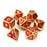 Dice 7-set Metal Mythica (16mm) Gold Ruby