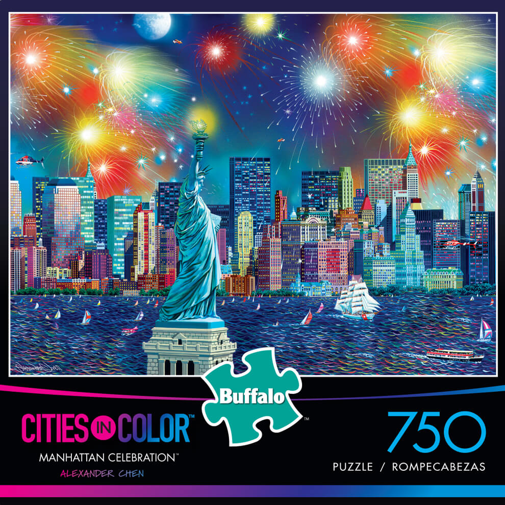 Puzzle (750pc) Cities in Color : Manhattan Celebration