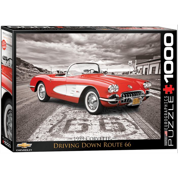 Puzzle (1000pc) American Car Classics : 1959 Corvette Route 66