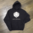 Hoodie Sweatshirt Black Twenty Sided Logo White - XXL