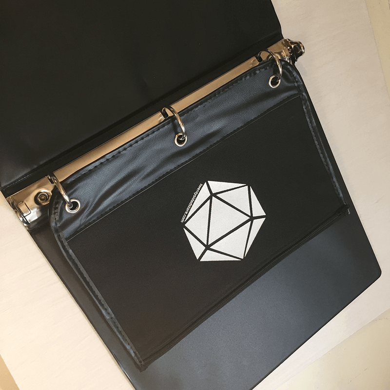 Pencil Case 3-ring Zipper Pouch 20ss Logo : Black / White