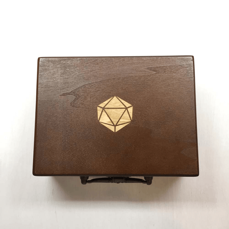 Twenty Sided™ Wood Treasure Chest Dice Roller (8.75x3.25x6.5in) d20