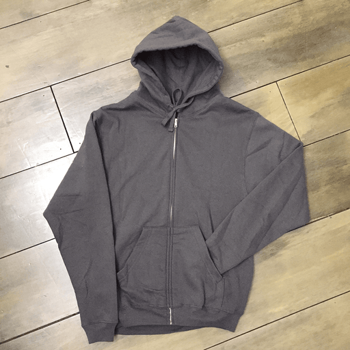 Hoodie Zipper Sweatshirt - 20ss Logo : Gray / Teal - S