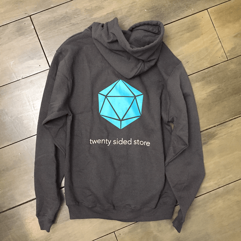 Hoodie Zipper Sweatshirt - 20ss Logo : Gray / Teal - L